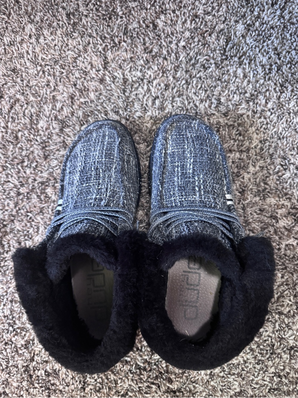 Hey Dude Women's Slip-On Faux Fur Lined in Charcoal